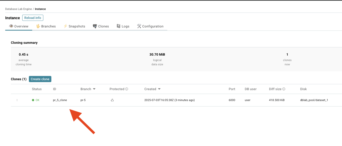 DBLab clone creation