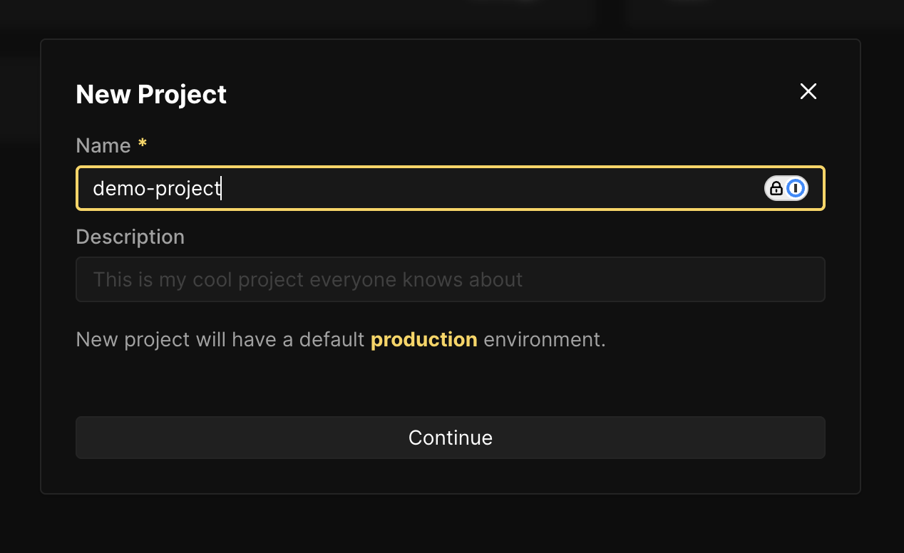 Coolify application creation page